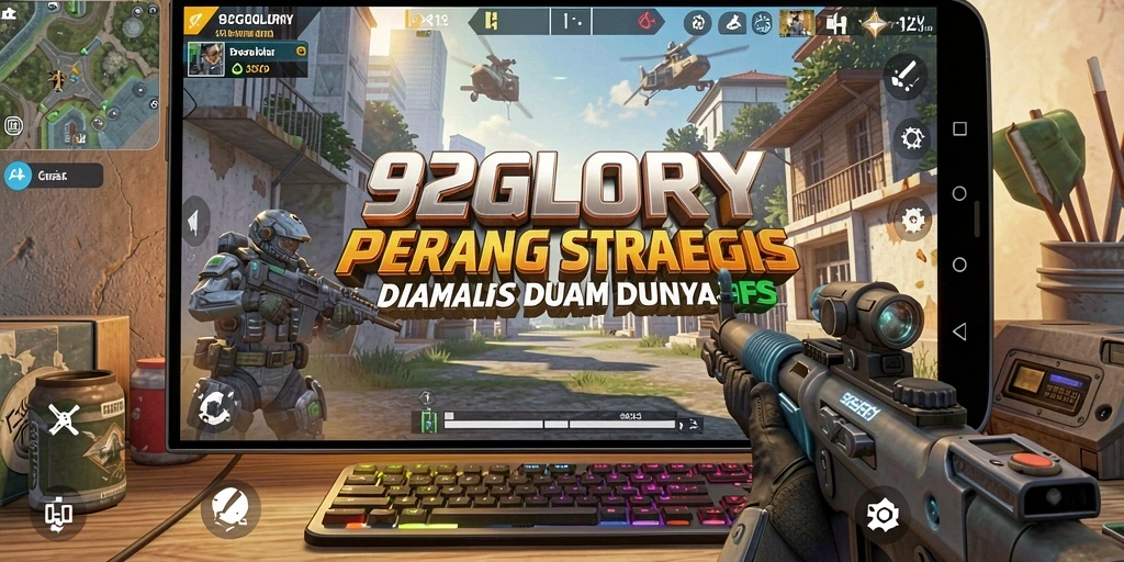 Tangkapan layar gameplay 92GLORY menampilkan aksi tembak-menembak yang intens.