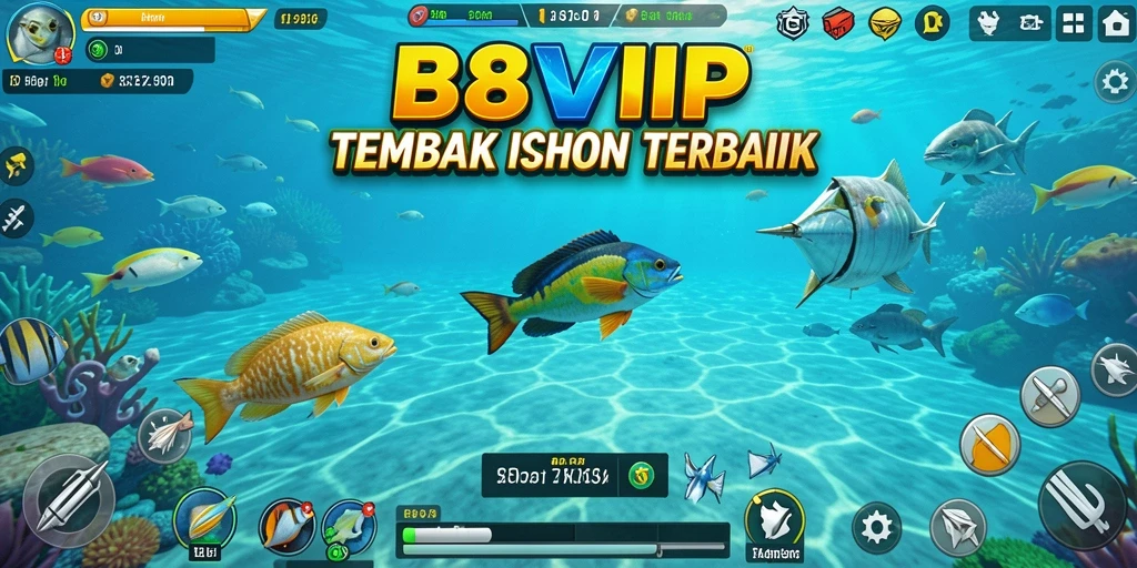 Gameplay seru di B8VIP saat menembak ikan.