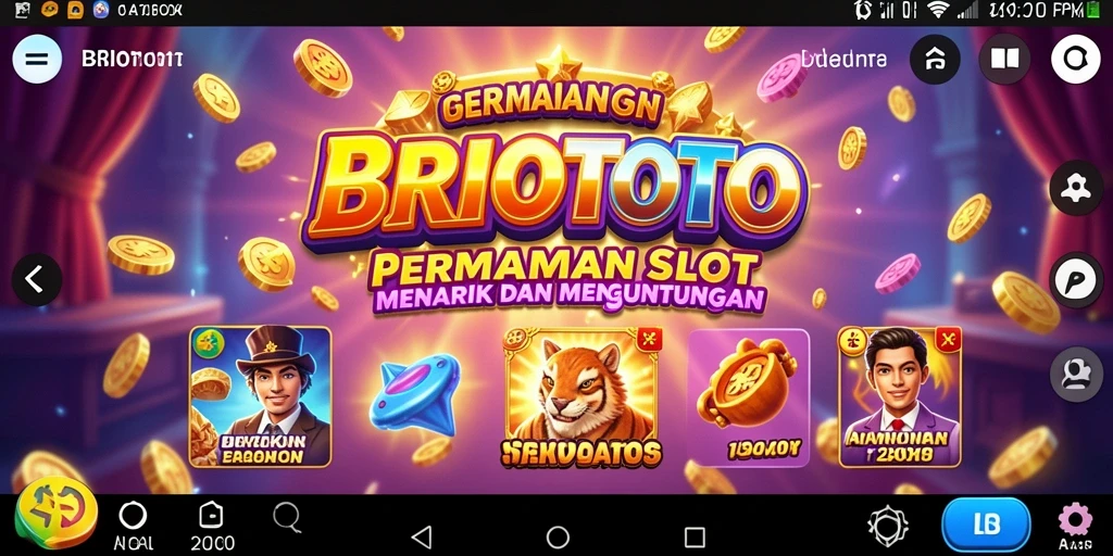 Tampilan menarik dari gameplay BRIOTOTO yang penuh warna dan grafik memukau.
