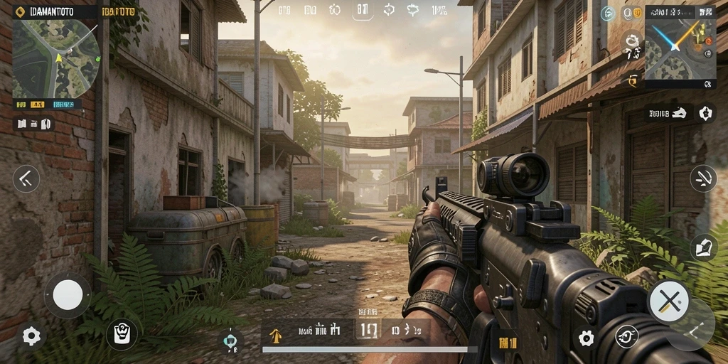 Tangkapan layar menunjukkan aksi seru dalam gameplay FPS IDAMANTOTO.