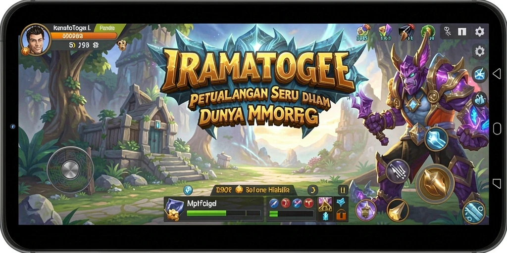 Screenshot gameplay IRAMATOGEL menampilkan pertarungan epik di dunia MMORPG.