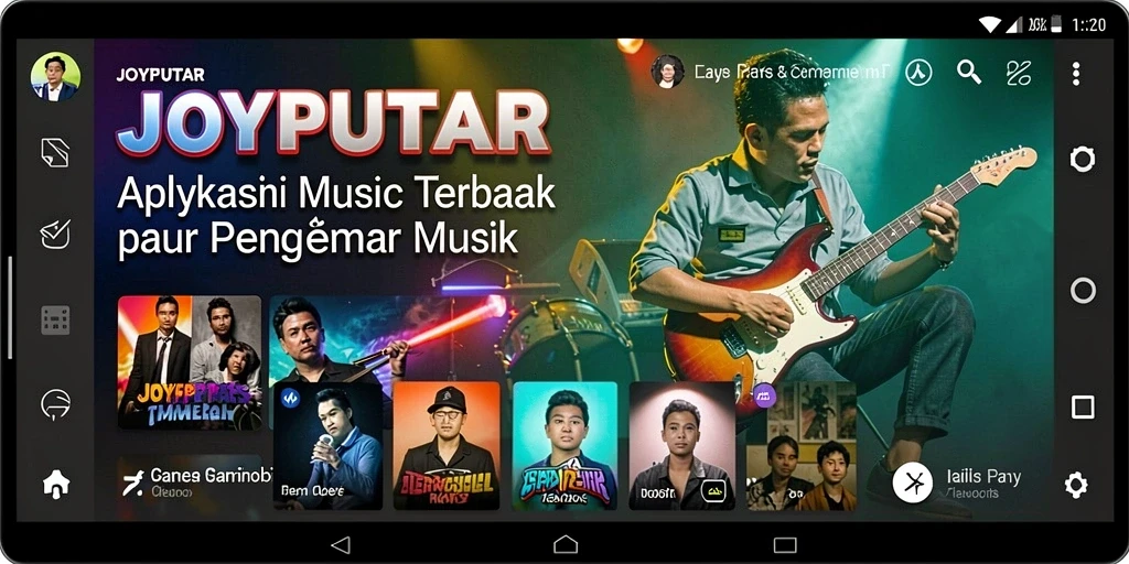 Tampilan permainan <strong>JOYPUTAR</strong> menampilkan keseruan bermain sambil menikmati musik.