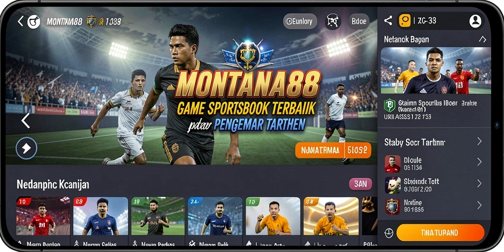 Screenshot utama MONTANA88 menampilkan antarmuka taruhan yang menarik dan informatif.