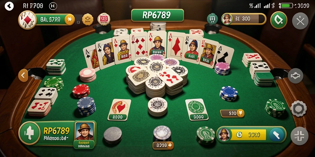 Tampilan menarik dari gameplay Gaple di RP6789