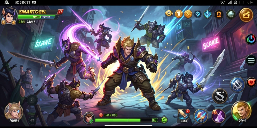 Tampilan gameplay intens dari pertarungan di SINARTOGEL